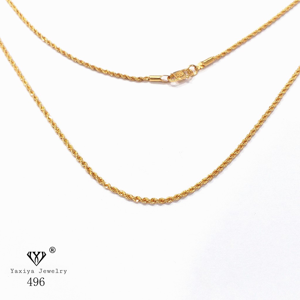 

Yaxiya Kalung Tambang Perhiasan Imitasi Lapis Emas Aksesoris 18K 496