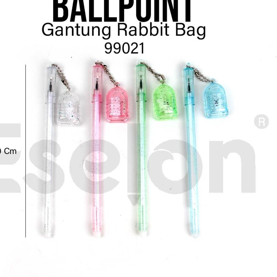 

ペ 12pcs Pulpen Gel Rabbit Tas 99021 / 1pack Pulpen Gel Fancy Baru