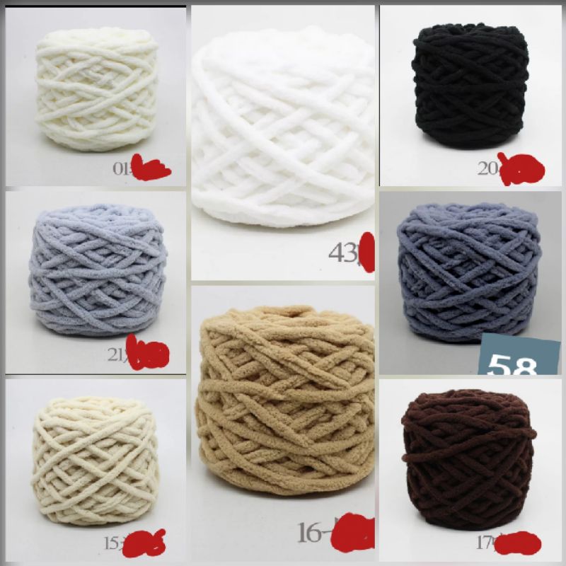 Benang Rajut Chenille/ Chunky Yarn 100gram