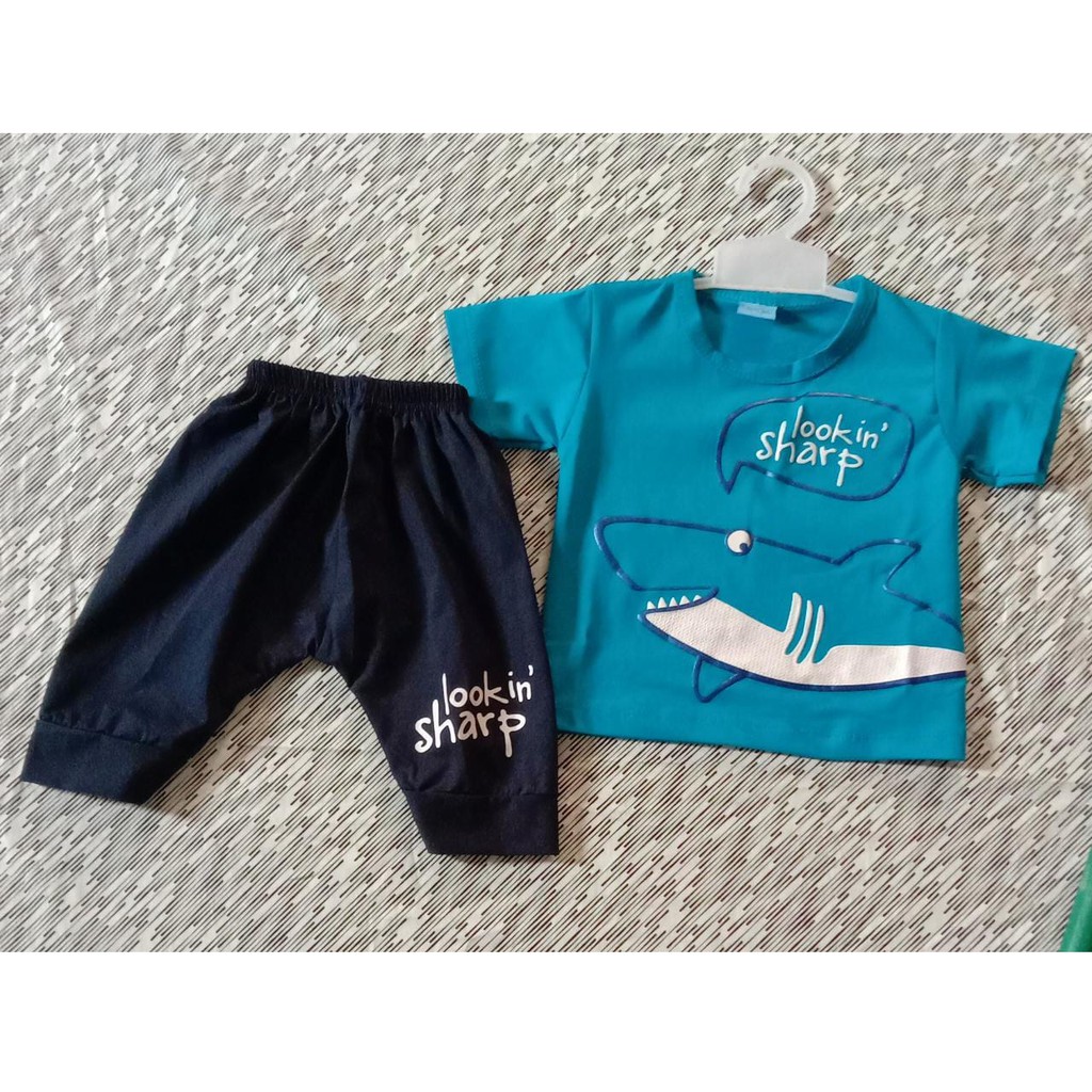 BAJU ANAK ANAK LELAKI GAMBAR IKAN HIU