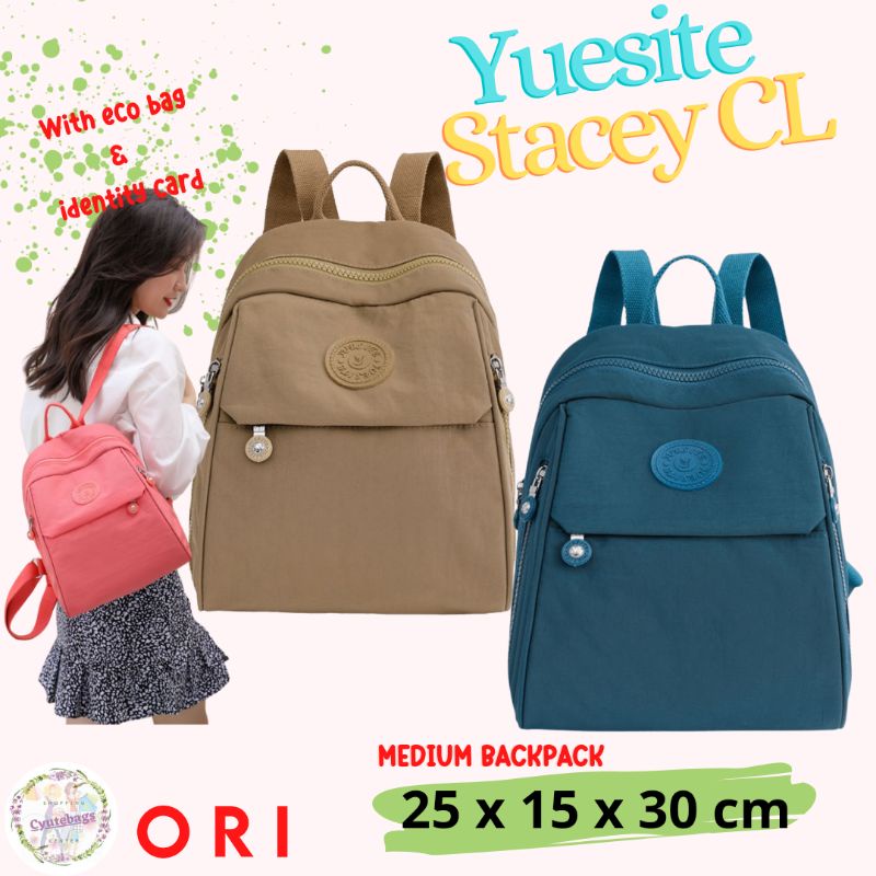 TAS RANSEL SEDANG YUESITE STACEY ORIGINAL IMPORT ANTI AIR MEDIUM BACKPACK CYUTEBAGS