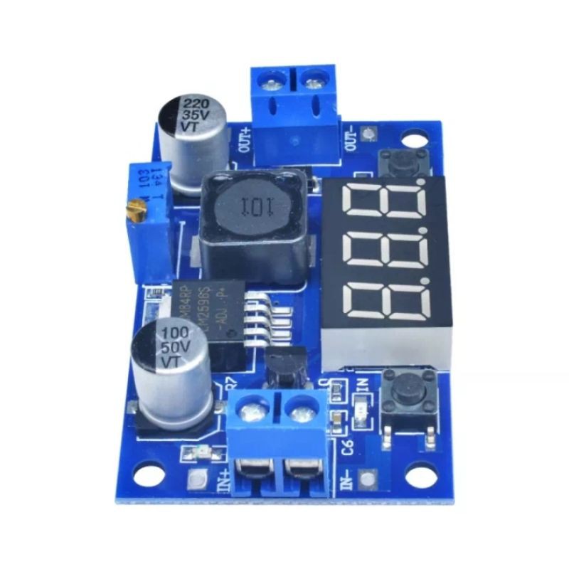 LM 2596 Buck converter DC Stepdown Regulator dengan Led