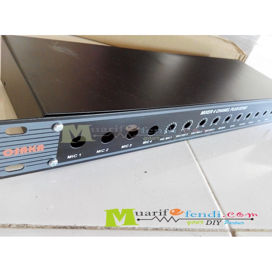 BOX Mixer 4 MIC kanal 741 plus Echo PT2399 dan tone OSAKA 143 TEBAL