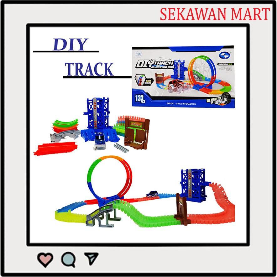 Mainan Diy Track Electric/  Mainan Mobil Track DOS 555-12