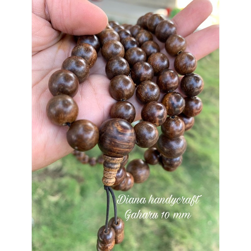 Tasbih kayu Gaharu wangi / tasbih gaharu buaya / tasbih gaharu Ramin 108 butir