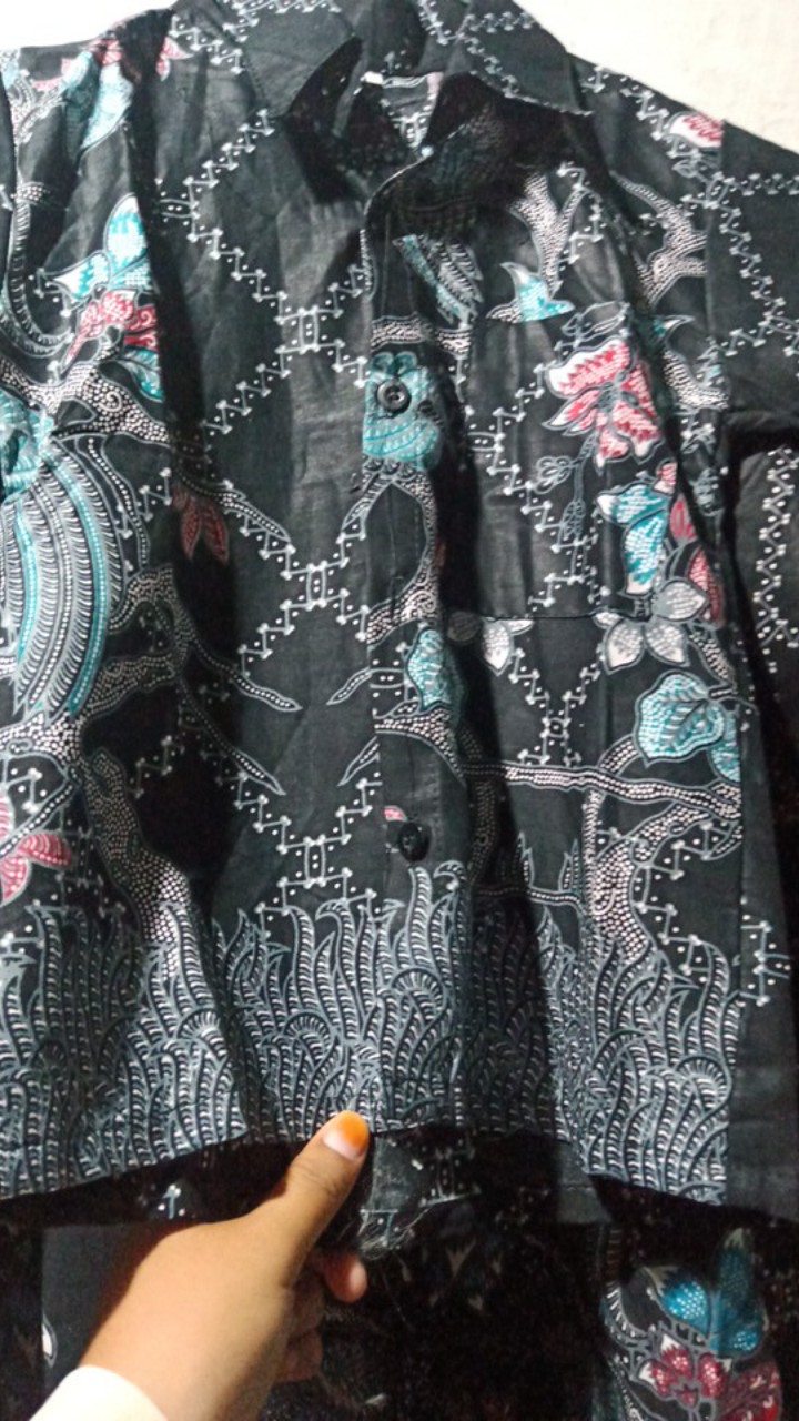 Batik Couple Keluarga Sania Ruffle Ori Ndoro Jowi Dnt Motif Jaring Motif Jaring