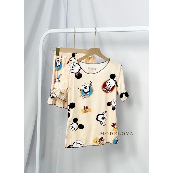 MDLV ~ Baju Tidur Tsum Creme HP Baju Tidur Dewasa Celana Pendek Fashion import