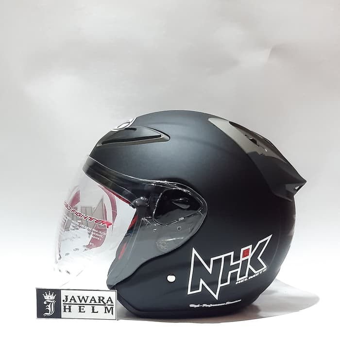 HELM NHK R6 SOLID BLACK DOFF HITAM DOFF