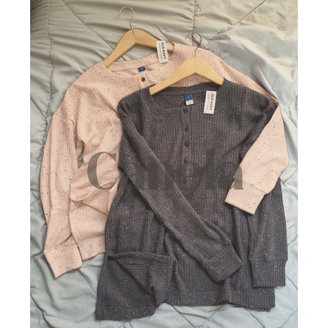 OLDNAVY WAFFLE KNITTED TOP - ATASAN RAJUT WANITA