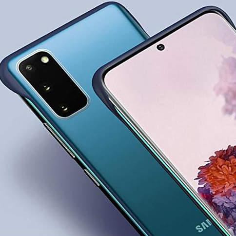 SAMSUNG S20 PLUS CASE FRAMELESS TRANSPARANT STAND RING CASING HITAM