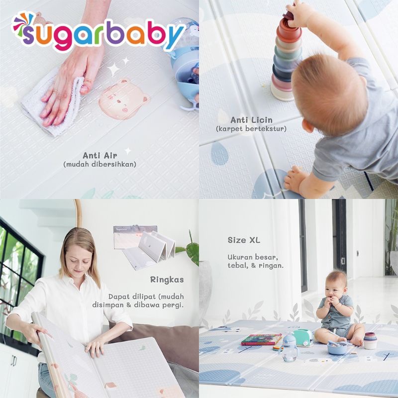 Sugarbaby Foldable Baby Playmat (Nature Series) / Playmat Lipat Anak / Karpet Lipat Bayi / Matras Bayi PLAYMAT KARPET LIPAT MATRAS BAYI PLAYMATE KARPET KARPET 200X150CM KARPET PLAYMAT SugarBaby Foldable PlaymaT Playmat Bayi Karpet Lipat Anak/Bayi Tikar