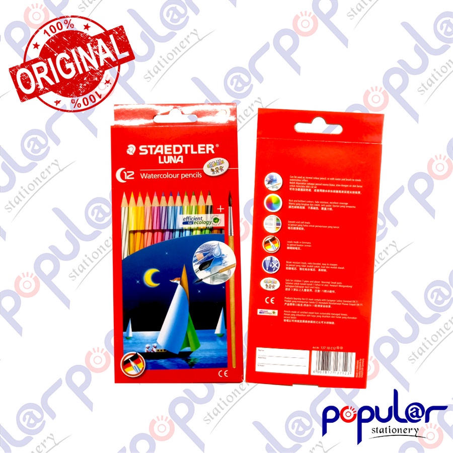 

Pensil Warna Panjang Staedtler Luna Watercolour 12 Colour