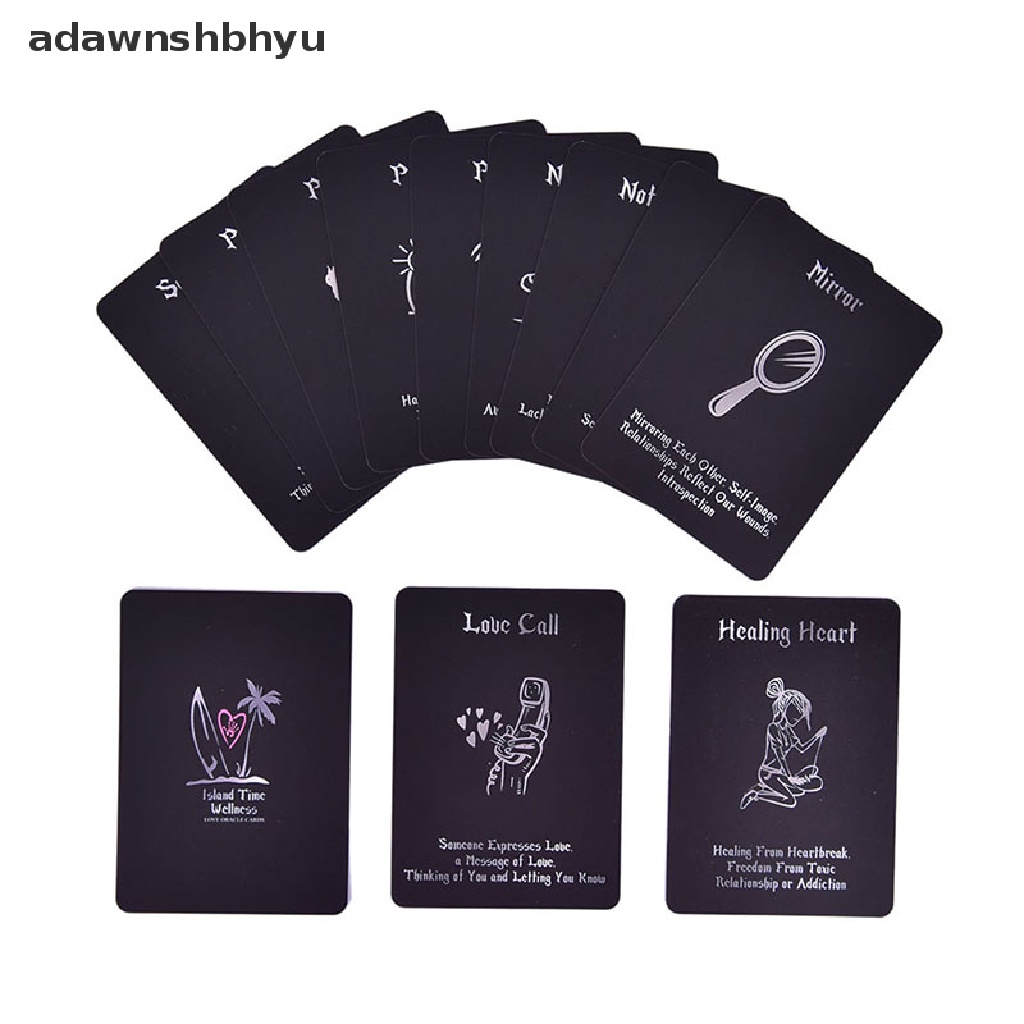 Adawnshbhyu 54pasu Waktu Wellness Cinta Oracle Kartu Tarot Kartu Ramalan Papan Permainan