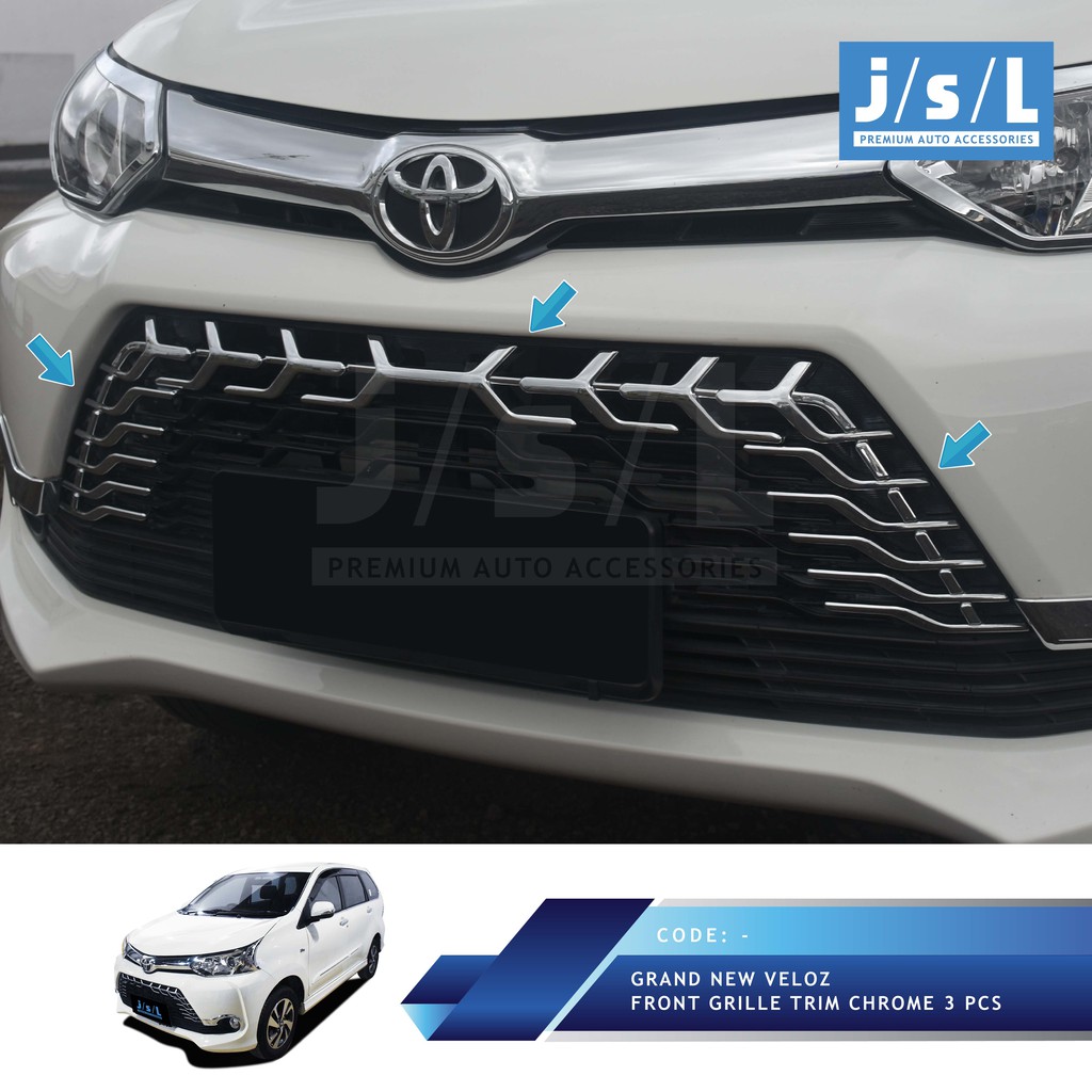 All New Avanza Veloz Grill Depan Jsl Front Grill Radiator Trim Chrome Shopee Indonesia