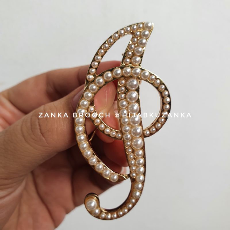 bros abjad mutiara | bros huruf | bros inisial nama | alphabet brooch-I