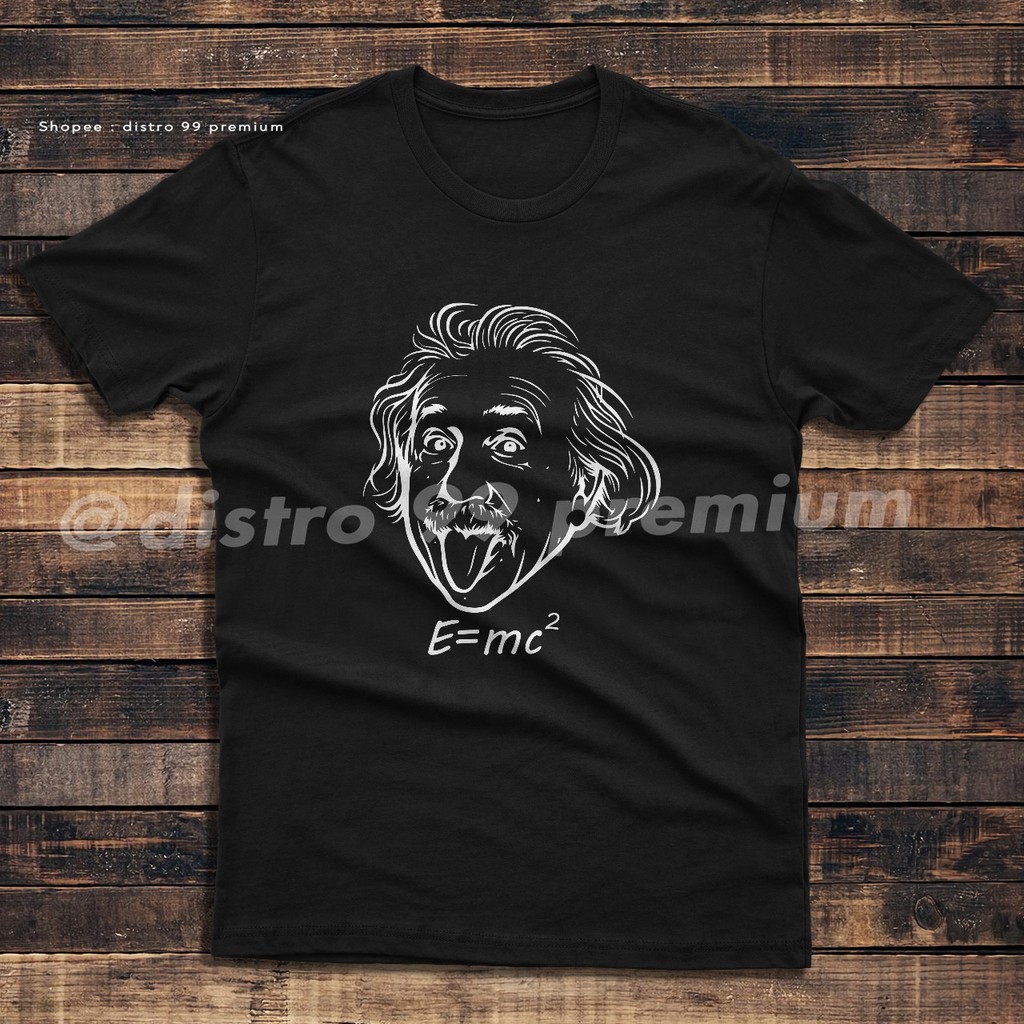 Kaos Einstein Face Albert Einstein E=mc2