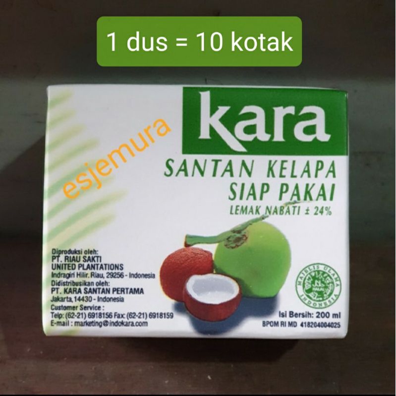 

Santan Kara 200 ml per kotak / Sunkara