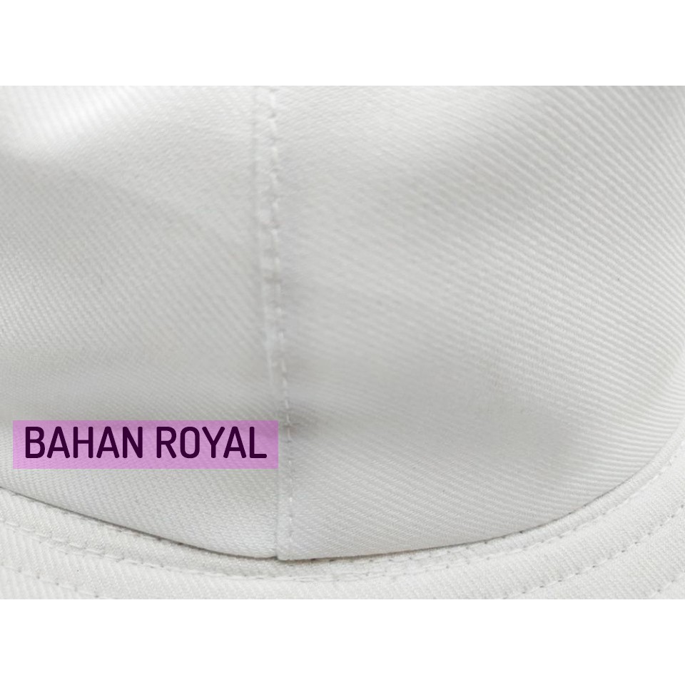 Topi Anak Haji Manasik Umroh Keplek Rimba Putih Polos / Bordir Indonesia-4