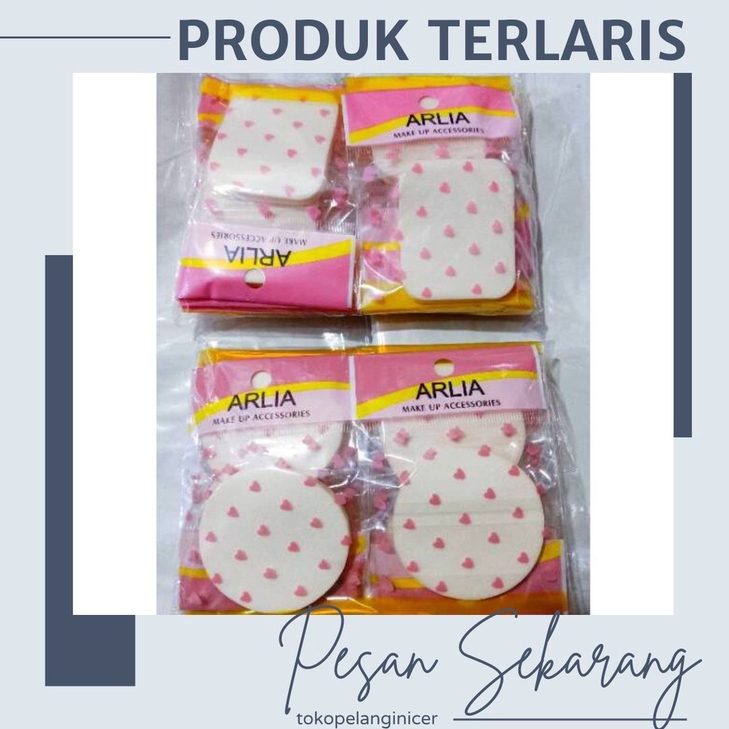 SATU PCS Spon Bedak - Spons Bedak Murah- Sponge Bedak Model Bulat/Kotak