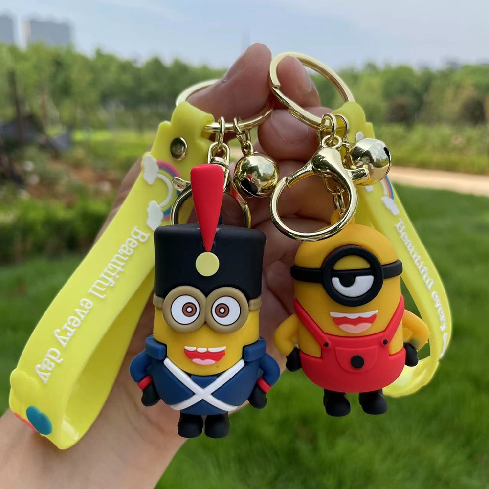 Gantungan Kunci Bentuk Boneka Minion Warna Kuning Untuk Hadiah Pasangan