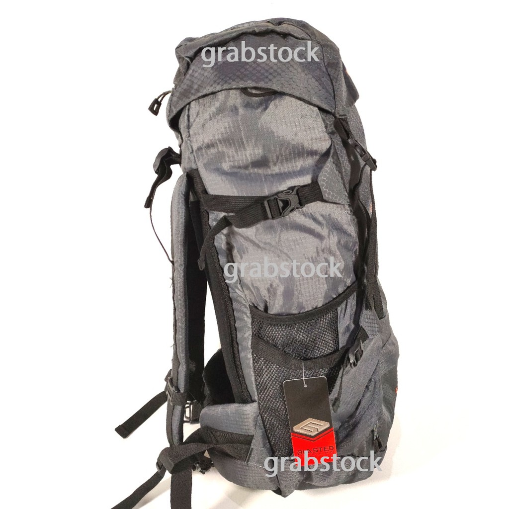 Blasted Carrier Tas Camping Plus Raincover Ada Penyangga Besi 60L Tas Hiking