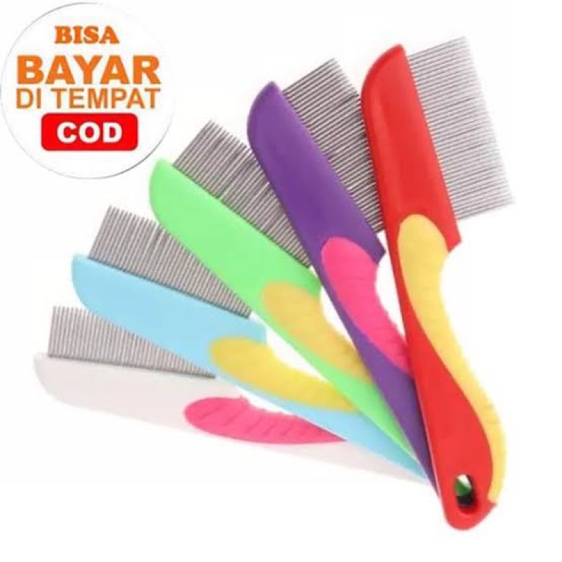 Sisir Terminator Kutu Logam / Sisir Serit Gagang / Serit Ketombe Besi Grosir