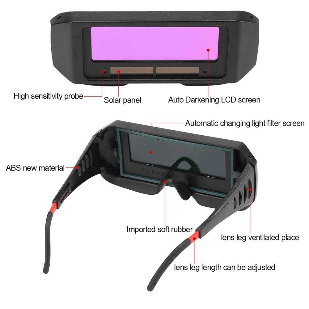 TaffGuard Kacamata Las Otomatis Auto Darkening Soldering Googles 5100B