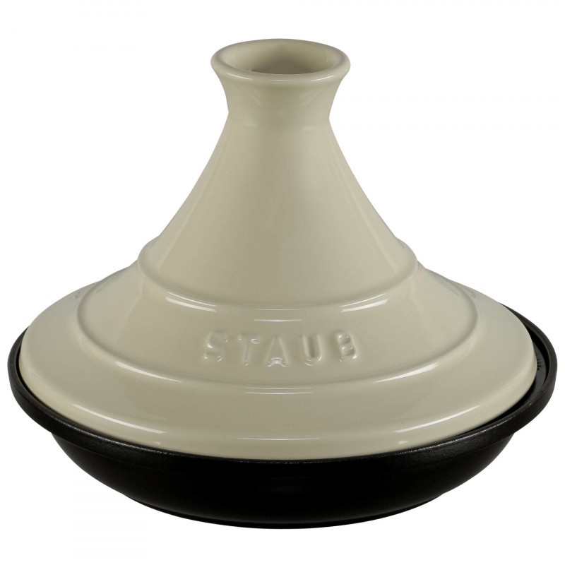Staub Cast Iron Tagine Round 20cm Cream