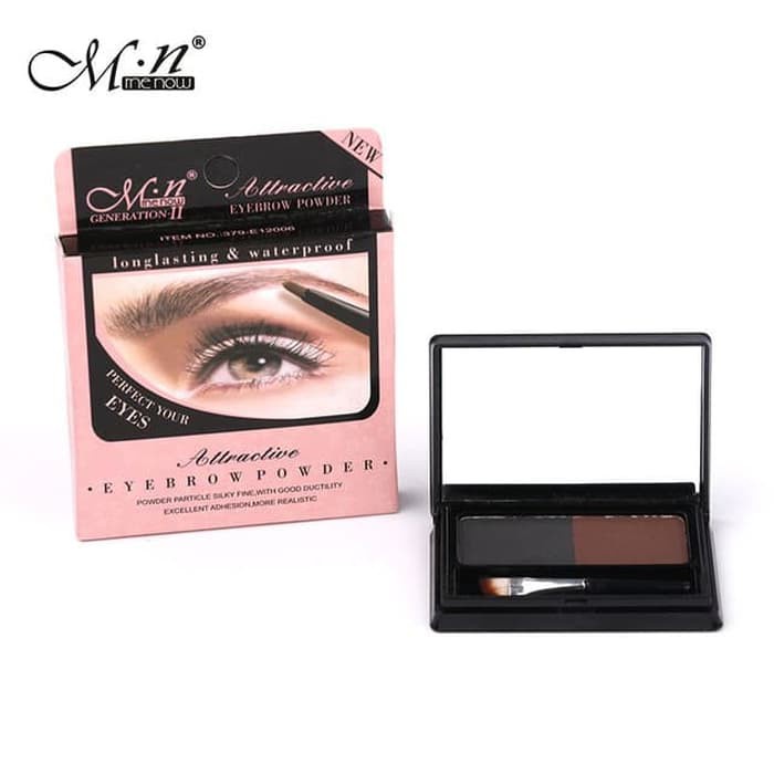 Menow Eyebrow Powder / MN Powder Alis 2in1 Eyeliner &amp; Eyebrow Powder Me Now / Pensil Alis Bubuk