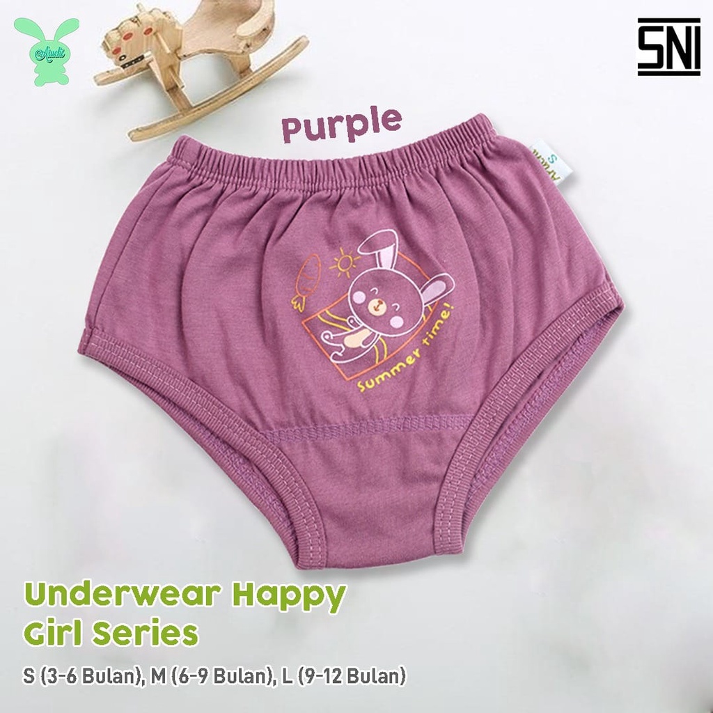 Celana Dalam Bayi CD Anak Aruchi Underwear Set isi 3 Pcs Happy Boy &amp; Girl 3-12 Bulan