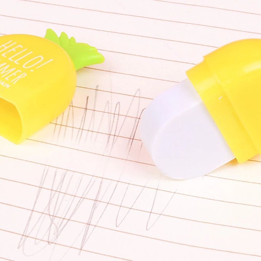 ELEGANT Creative Rubber Eraser Cartoon Correction Supplies Pineapple Eraser Mini Eraser Cute Students Stationery Kids Gift Office Eraser School Supplies