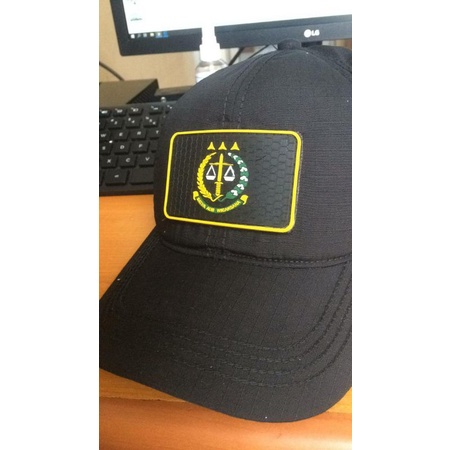 Topi kejaksaan RI custom Patch rubber NAMA