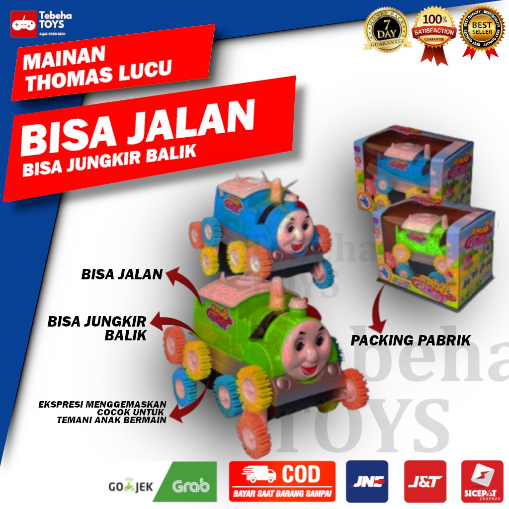 PROMO 2.2 Thomas Train Kereta Api Mainan Anak Mobil Mobilan Tumbling Jungkir Balik Mainan 2021