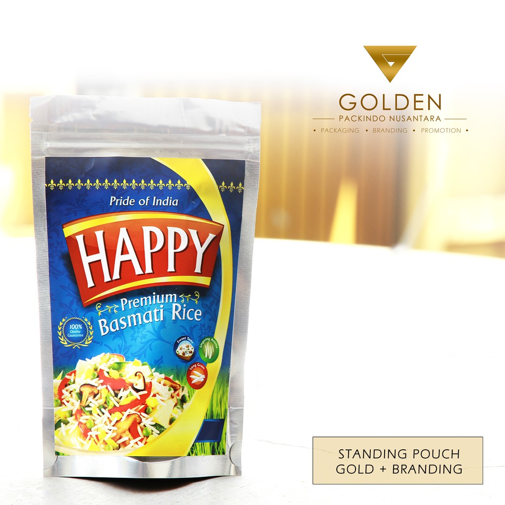 KEMASAN PLASTIK STANDING POUCH TRANSFOIL 13 X 20 CM