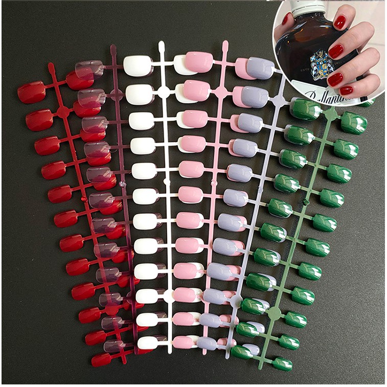 [24pc] Kuku Palsu / Nail Art / Kuku Palsu Pendek free Lem