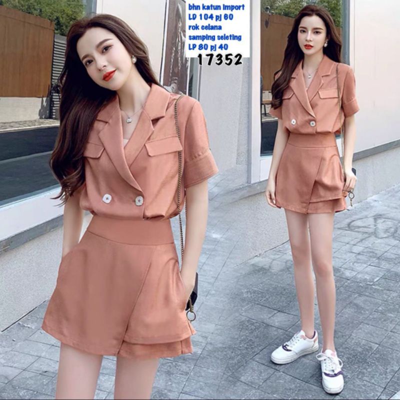 Pakaian Wanita Set Hp Jas Polos Import Stelan Baju Rok Celana