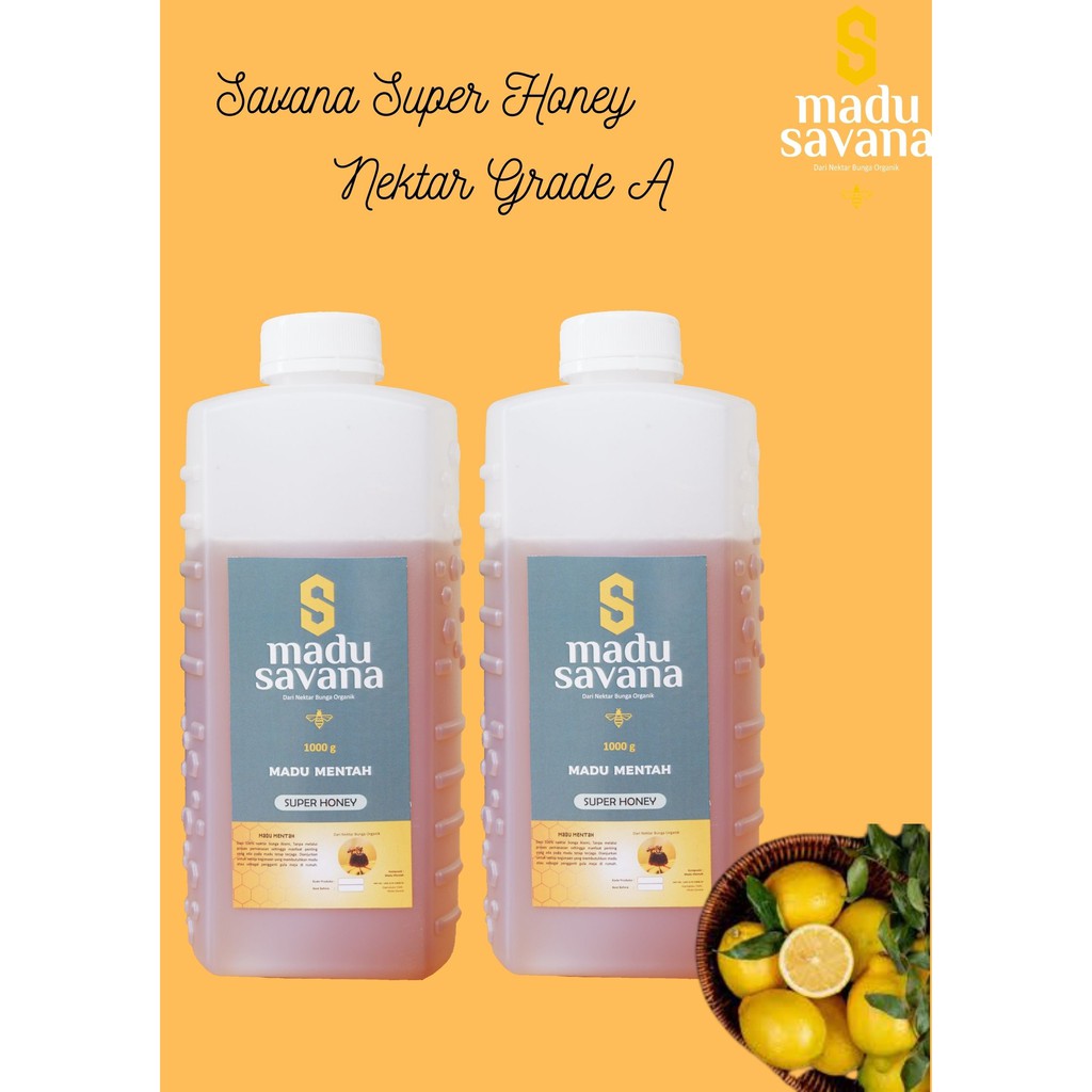 

Savana super honey Madu Murni Asli 1kg - Murni Manis 100% ASLI - 1000 gram