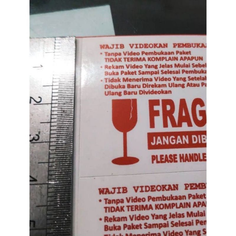 1PC STIKER UNBOXING UK 5 X 4 CM FRAGILE TERMURAH TERLARIS TERBARU