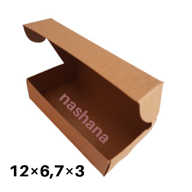 

10 pcs, Box Packaging dari kertas Browncraft (12×6 7×3)