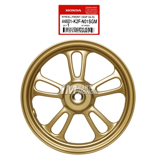 44601-K2F-N01SGM Velg Racing Depan Scoopy eSP K2F 2020 - 2024 Gold Kuning