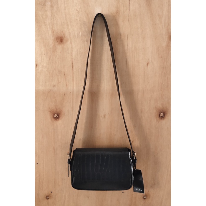 tas wanita TAS WANITA ZARA MARION CROCO - Hitam import best seller tas bahu tas pinggang original Ta