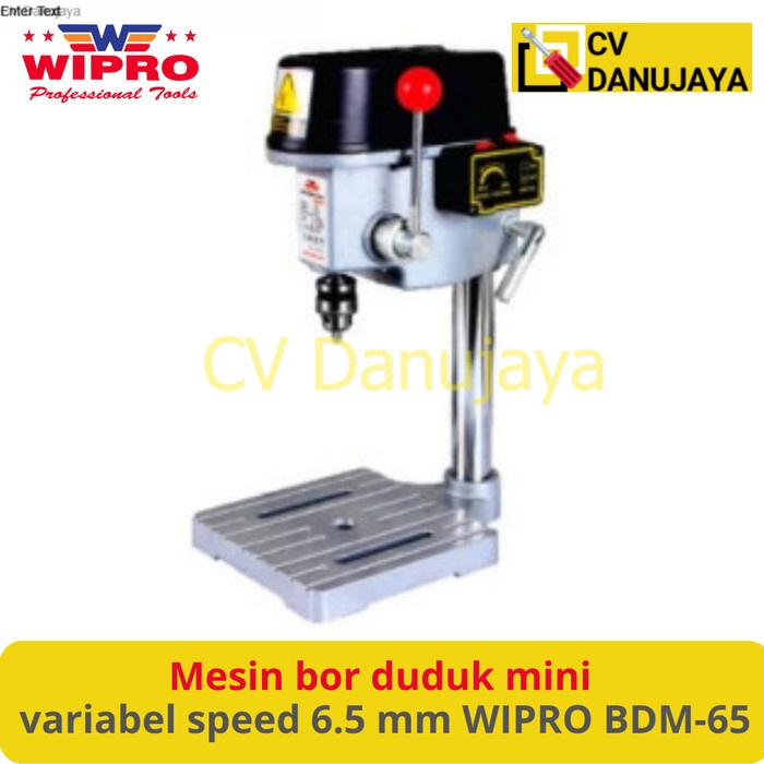Mesin Bor Drill duduk kecil mini variabel speed 6.5 mm WIPRO BDM-65