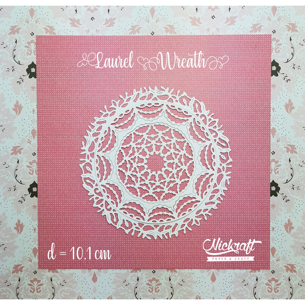 

LAUREL WREATH - HIASAN SCRAPBOOK LABEL CIRCLE