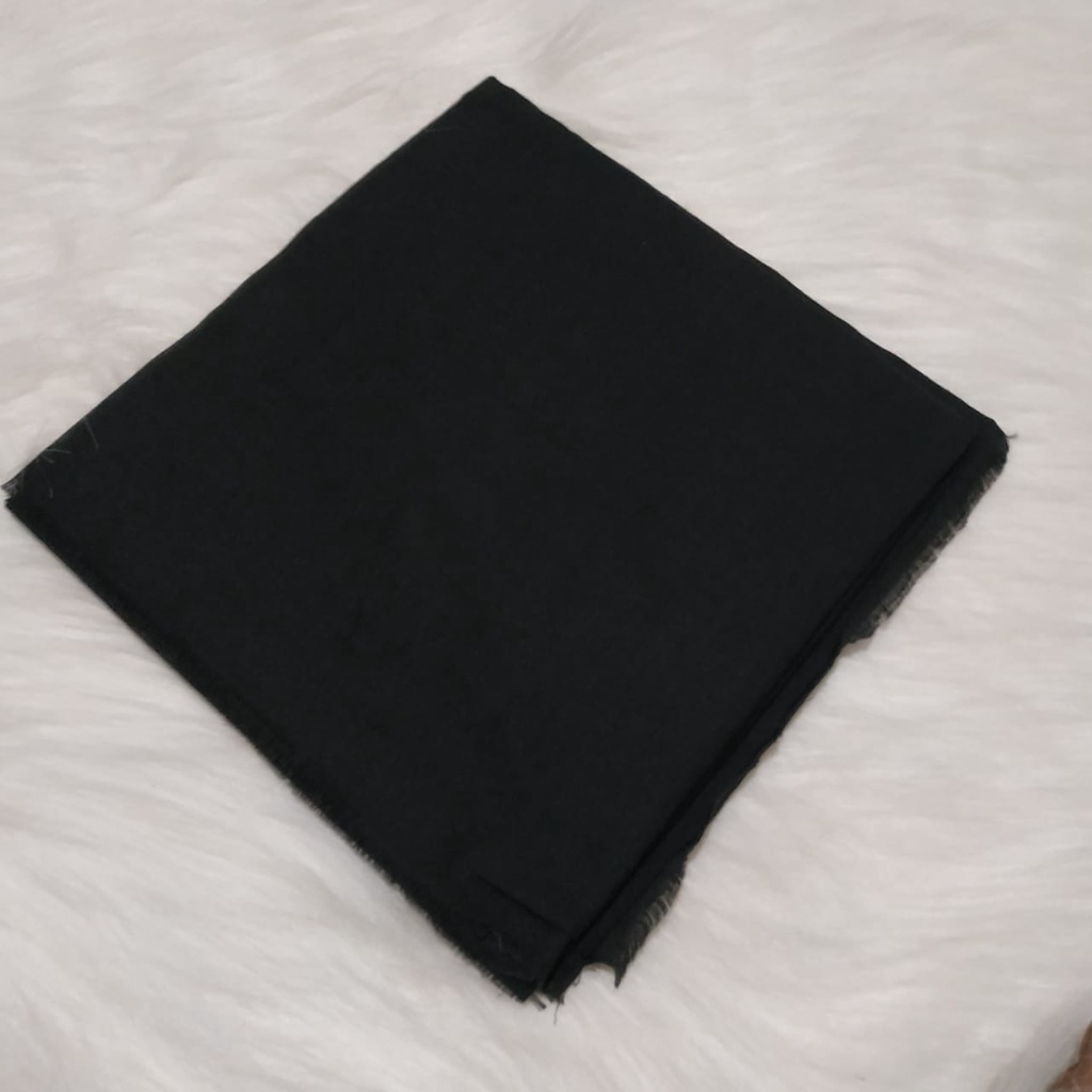 TERMURAH SAUDIA / Segiempat ORIGINAL SAUDI/ JILBAB RAWIS /JILBAB KATUN/jilbab murah-Hitam