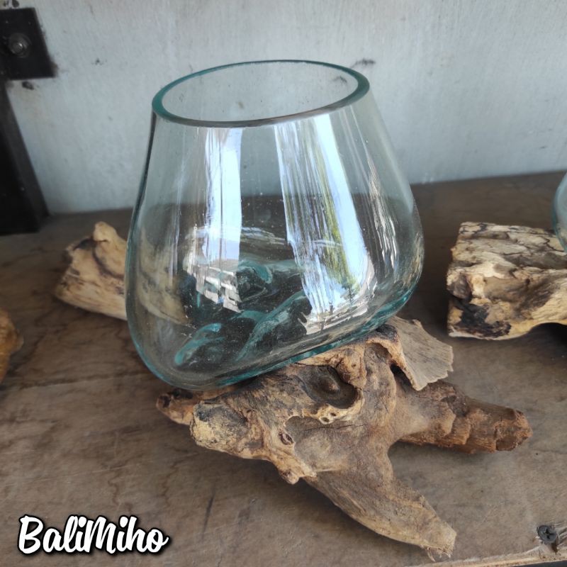 GLASS ON WOOD/AKUARIUM CUPANG KAYU/AQUARIUM KACA DAN KAYU/VAS BUNGA KACA DAN KAYU/AKUARIUM KAYU