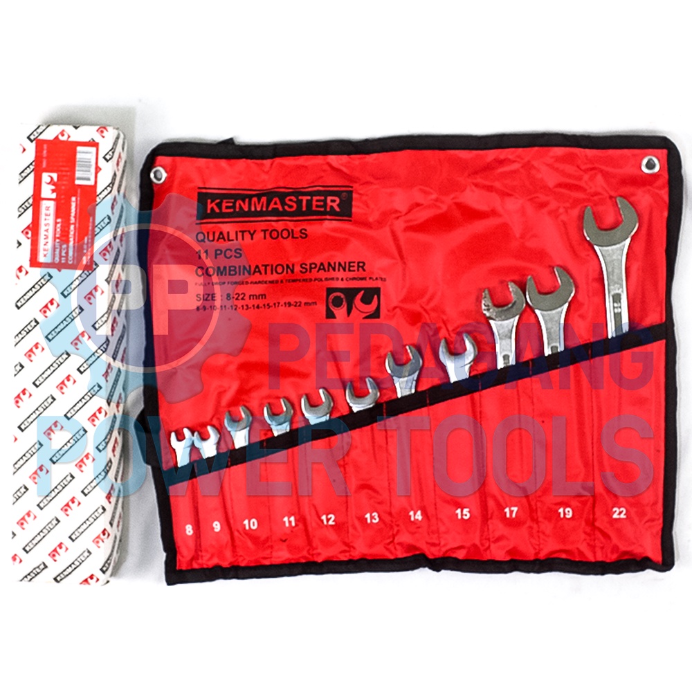 KENMASTER 8-22 MM KUNCI RING PAS SET 11 PCS COMBINATION WRENCH RINGPAS