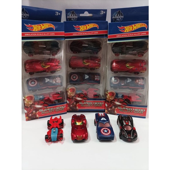 Mainan mobil hot wheels isi 4pcs