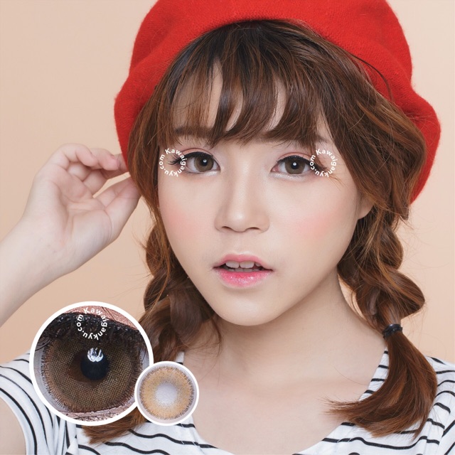 Kawai Gankyu softlens Dreamcolor Nobluk brown (1botol)