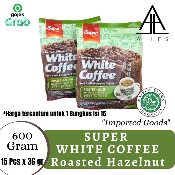 

Super White Coffee Hazelnut Roasted Hazelnut Kopi 600 gram