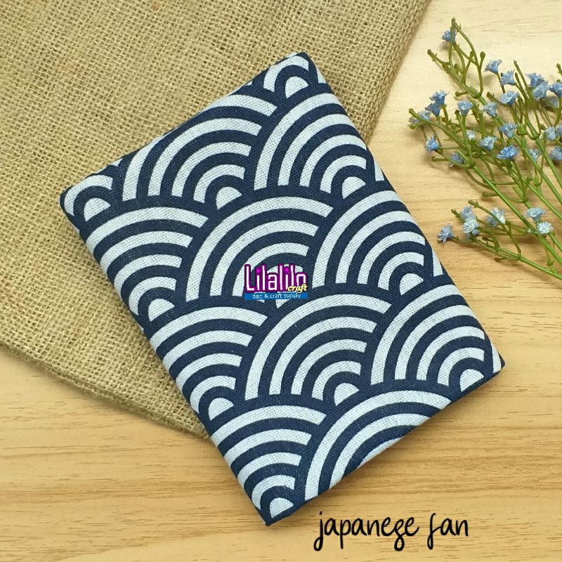 PROMO KANVAS LINEN JAPANESE FAN / JAPANESE WAVE / JAPANESE TATAMI / LINEN HOMEDECOR / LINEN FOR BAG